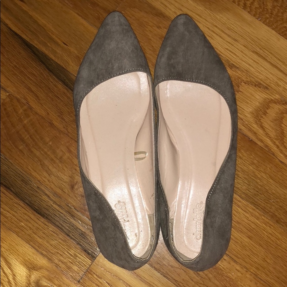 Tan Suede Pointy Toe Flats